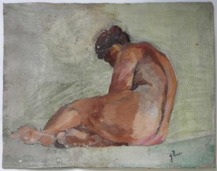 Desnudo femenino sin título Ignacio Pinazo Camarlench