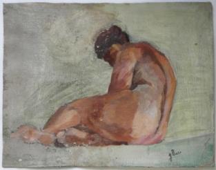 Desnudo femenino sin título Ignacio Pinazo Camarlench