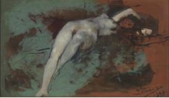 Desnudo de mujer Ignacio Pinazo Camarlench Museo Nacional Prado