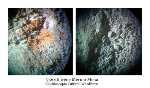 Productos de corrosión presentes en el hierro. Análisis mediante MOP. ©2016 Irene Merino Mena. Caleidoscopio Cultural WordPress.