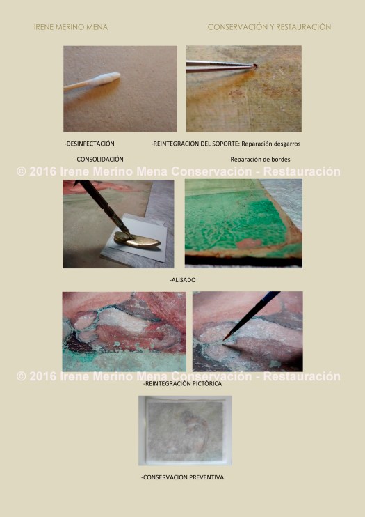 Póster Tratamientos Conservación-Restauración 'Desnudo femenino sin título' . Conservación-Restauración Irene Merino Mena. Más información en https://www.facebook.com/conservacionrestauracionirene ©2016 Irene Merino Mena.